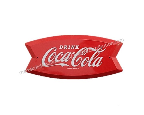 Enseigne Coca-Cola en métal / Coke Arciform avec relief 3D